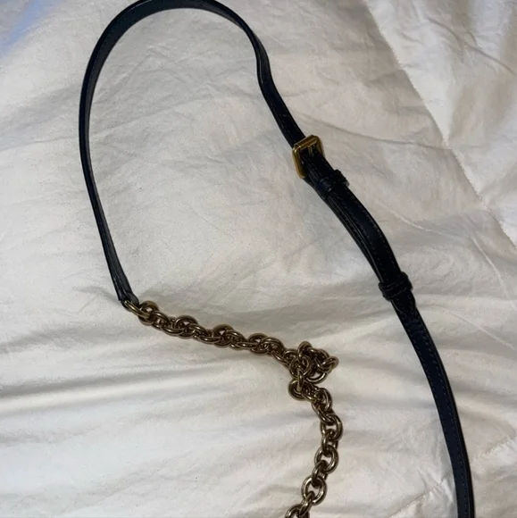 (EUC)AUTHENTIC BIRCH BROWN BURBERRY CLUTCH WITH CHAIN COMES WITDUST BAG - Picture 5 of 6